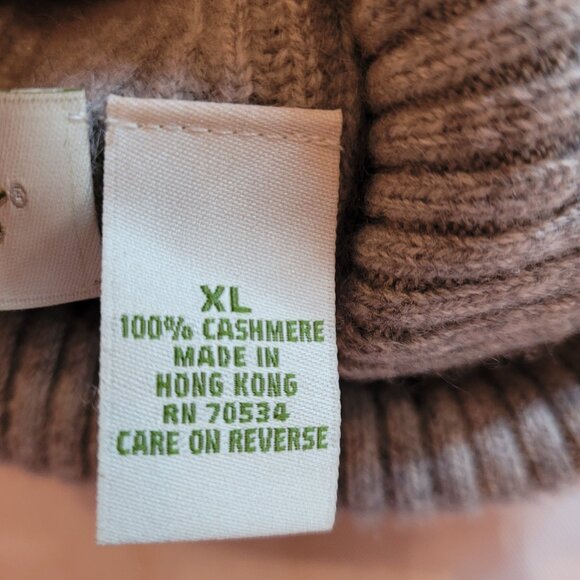 Orvis Women's 100% Cashmere Ribbed Turtleneck Sweater Light Gray XL - Picture 5 of 10